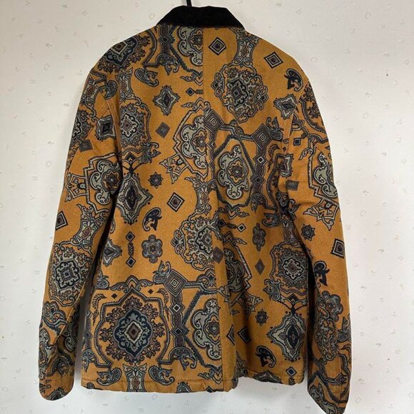 Carhartt Wip Paisley Tapestry Design Print Michigan Coat Jacket - Picture 3 of 12
